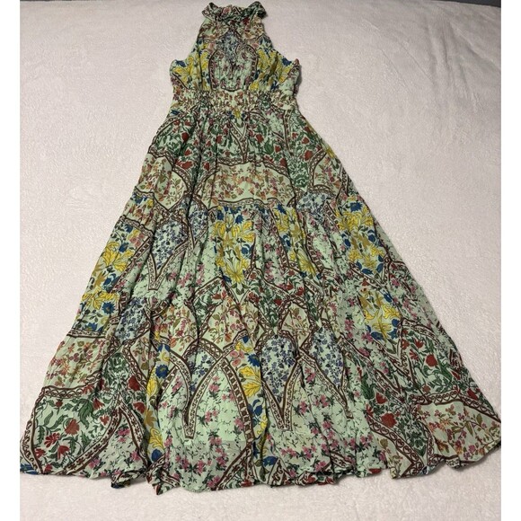 Anthropologie Somerset Maxi Halter Edition Dress Sz XXSP Green - Picture 5 of 9